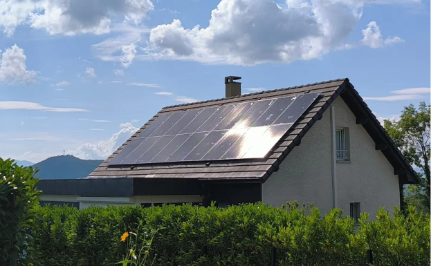 Vue d'ensemble de l'installation photovoltaïque de 6 kWc