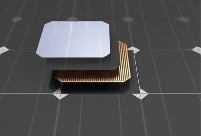 Image representant les différentes couches d'un panneau solaire